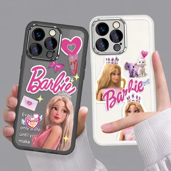 Clear Matte Krásne B-Barbies Bábiky Telefón puzdro Pre iPhone 15 14 13 12 11 Pro Max XR X XS 7 8 6 PIus SE 2020 Mäkké Silikónové Krytie