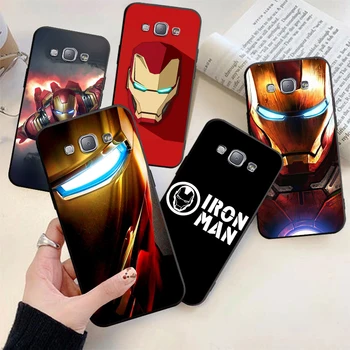 Marvel Iron Man Logo Pre Samsung Galaxy A8 A9 Star A9S A7 A6 A5 A3 Plus 2018 2017 2016 Silikónové Mäkké Čierne Telefón Prípade