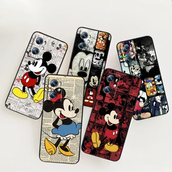 Komické Mickey Disney Minnie Pre OPPO Nájsť X6 X5 X3 A54S A5 A94 A16 A53S A57 A74 A72 A98 A78 A96 A9 5G Black Telefón Prípade
