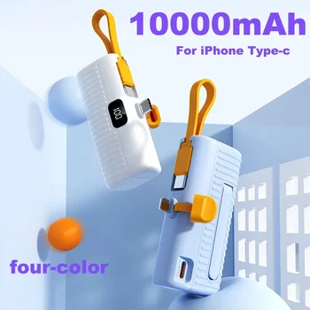 10000mAh Mini Wireless Power Bank Vysoká Kapacita Rýchle Nabíjanie Mobilných Napájanie Núdzové Externú Batériu Pre iPhone Typ-c