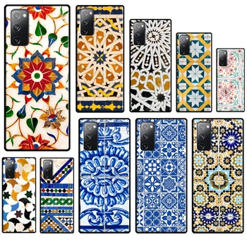 Marocký Dlaždice Mäkké puzdro Pre Samsung Galaxy S22 S23 Ultra S8 S9 S10 S20 FE S21 Plus S10e Poznámka 20 Ultra Kryt