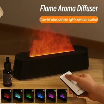 Oheň, Plameň, Aróma Difuzér, Zvlhčovač Vzduchu, Diaľkové Ovládanie USB Ultrazvukové Aromaterapia Esenciálny Olej Difúzor Hmly Maker Fogger