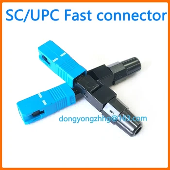 10pcs SC UPC Rýchly Konektor Vložený Konektor FTTH Nástroj Studenej Fiber Fast Konektor SC Optický Konektor