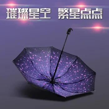 Vonkajšie automatické slnečník s dvojakým použitím, slnečník dáždnik trojnásobne sunblock dáždnik skladací nový výrobok
