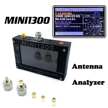 MINI1300 Plus 5V/1.5A HF a VHF UHF Anténa Analyzer 0.1-1300MHZ Frequency Counter SWR Meter 0.1-1999 S LCD Displej