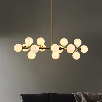 Taliansky molekuly sklenený luster replic dizajnér lampa čierna a zlatá svetlo pre obývacia izba Bar Jedáleň ostrov kuchyňa svetlo