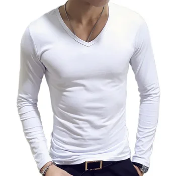B6257 Jodimitty 1Pc Móde Hot Koop Klassieke Lange Mouwen T-shirt Voor Mannen Fitness, T Košele Slim Fit Košele Dizajnér