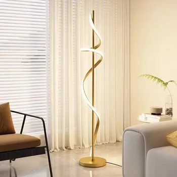 Moderné LED Poschodí Lampa Luxusná Línia Dizajnu Svetlo Spálňa Posteli Obývacia Štúdia Jednoduché Točí Prostredí Krytý Domov Dekoratívne Svietidlá