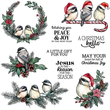 Mangocraft Roztomilý Zimných Vtákov Na Vianočné Čiapky Jasné Známky DIY Scrapbooking Dodávky Silikónové Známky Pre Karty, Takže Albumy