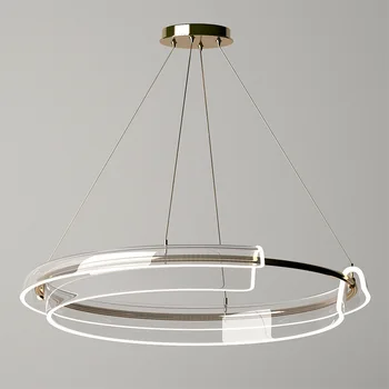 Post Moderná Luxusná Obývacia Izba Kruhovým LED Prívesok na Čítanie Nordic Minimalistický Reštaurácia Spálňa Dizajnér Prívesok Lampa Dekorácie