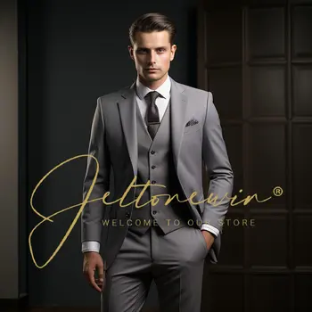2024 Solid color (farby+vesta+nohavice) Podnikanie Mužov Obleku Obleku Ženích a Najlepší Muž Terno Masculinos Completo
