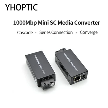 Mini SC Fiber Vysielač Gigabit Vlákniny Media Konvertor Malej Veľkosti MC 1GE1GF 1Pair1A + 1B 1310nm a 1550nm 1Pair 10 m 100m1000m