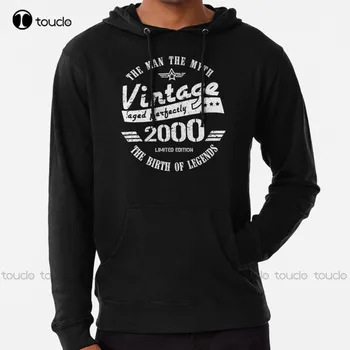 nový Vintage 2000 - 21. Narodeninám, Darček Pre Muža s Kapucňou, biely hoodies pre mužov