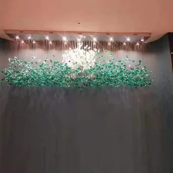 Moderný Kamenná Crystal LED Luster Pre Obývacia Izba Lobby Veľké Luxusné Cristal Svietidlá Vnútorné Domova Závesné Lampy