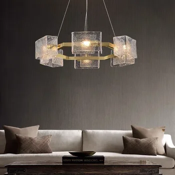 Moderný Vlnitý Crystal Stropný Luster Luxusné LED Prívesok Svetlo pre Obývacia Izba Jedáleň Visí Lampa Domáce Spotrebiče Lesk