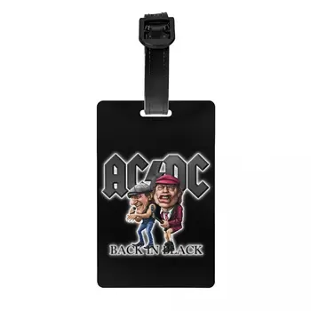 Custom Heavy Metal Rock AC DC Batožiny Tag Ochrana Súkromia Batožina Značky Cestovná Taška Štítky Kufor