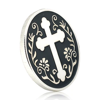 Obchod So Strieborné Pamätné Mince Kovové Ježiš Kríž Dekoratívne Black Umelecké Remeslá Zberateľstvo