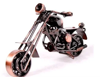 Motocykel Model Retro Motor Figúrka Kovové Dekorácie, Ručne Vyrábané Železa Motorke Prop Vintage Domova Dieťa Hračku