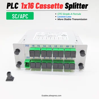 5 ks/box SC APC 1X16 Optických Splitter Box FTTH Planárne Vlnovodové Typ Optického Vlákna Splitter PLC Splitter Box 1:16 SC APC