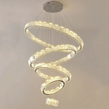 2023 Luxusný Moderný Luster Osvetlenie Veľké Schodisko Svetlo LED Crystal Lampa Domáce Dekorácie, Svietidlá